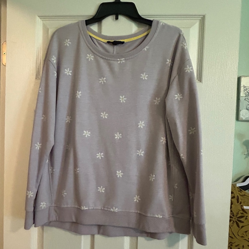 Lavender Print Sweatshirt